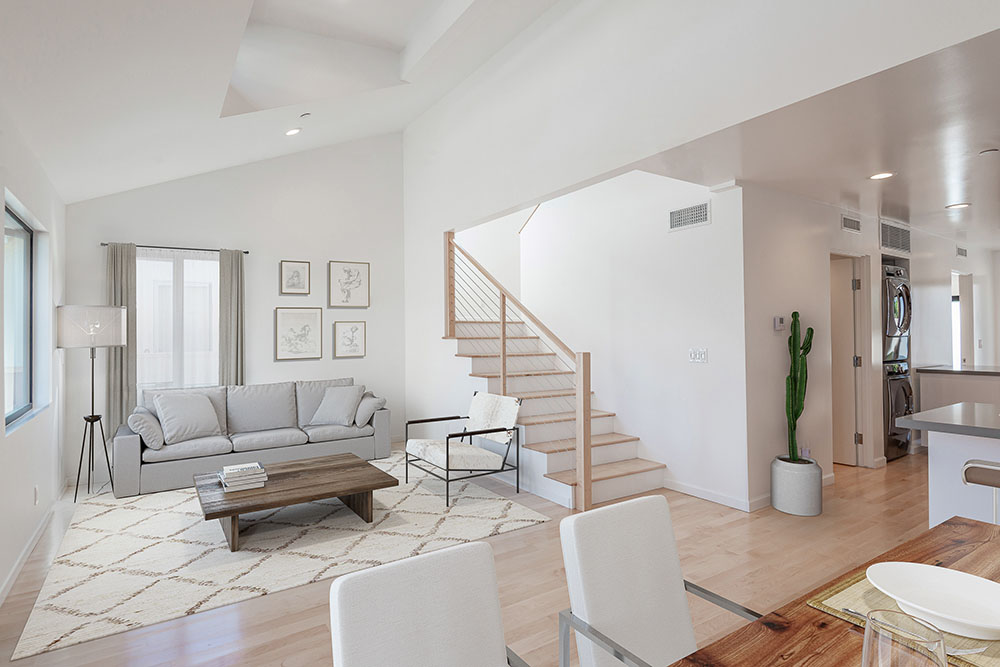 Interior photo of a newly remodeled home in Venice California virtually Staged by PixelPro360 Photography. Also providing Aerial drone imagery services capturing the serene beauty properties