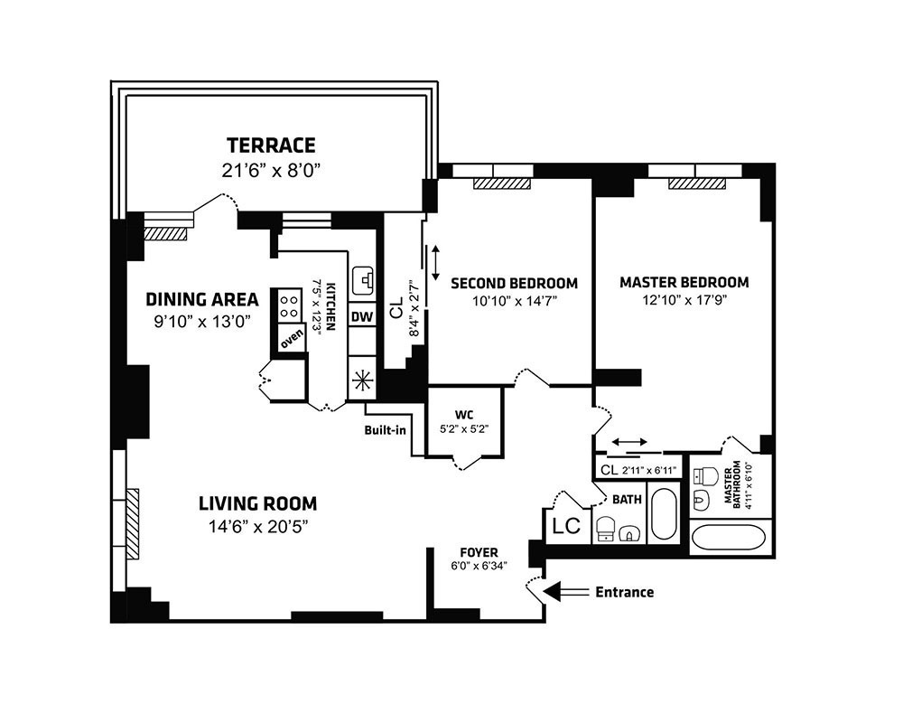 Detailed floor plan design for real estate listing